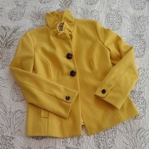 Yellow wool peacoat